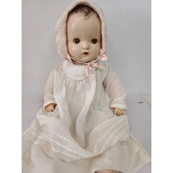 Antique ABCU.S.A. DOLL Composition With Weighted Open & Close Eyes 22" Tall